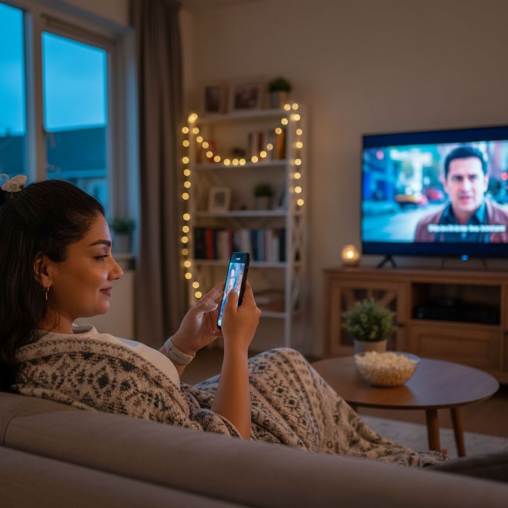 استراحتم با فیلم دیدن و سوشال مدیا کامل میشه!